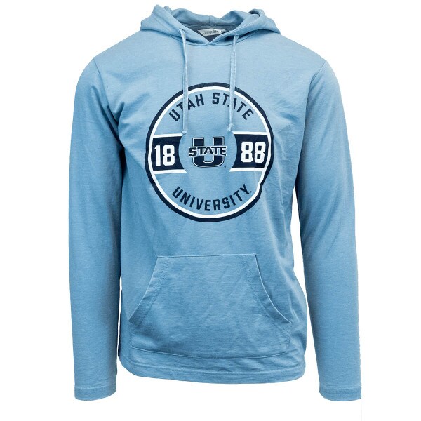 utah state university long sleeve tshirt hoodie blue